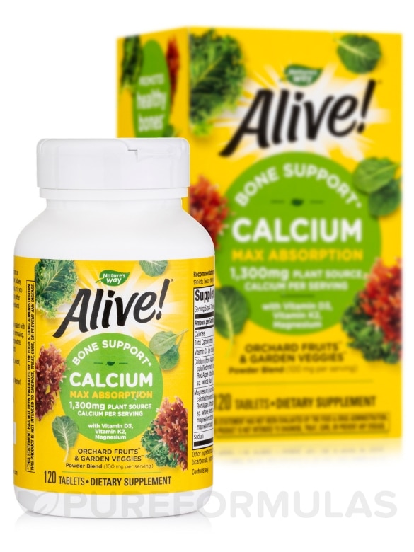 Alive!® Calcium - 120 Tablets - Alternate View 1