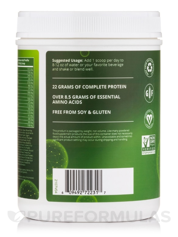 Veggie Protein with Superfoods, Vanilla Flavor - 20.1 oz (570 Grams) - Alternate View 2