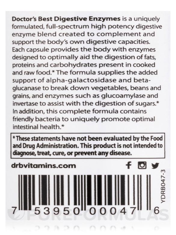 Digestive Enzymes - 90 Veggie Capsules - Alternate View 4