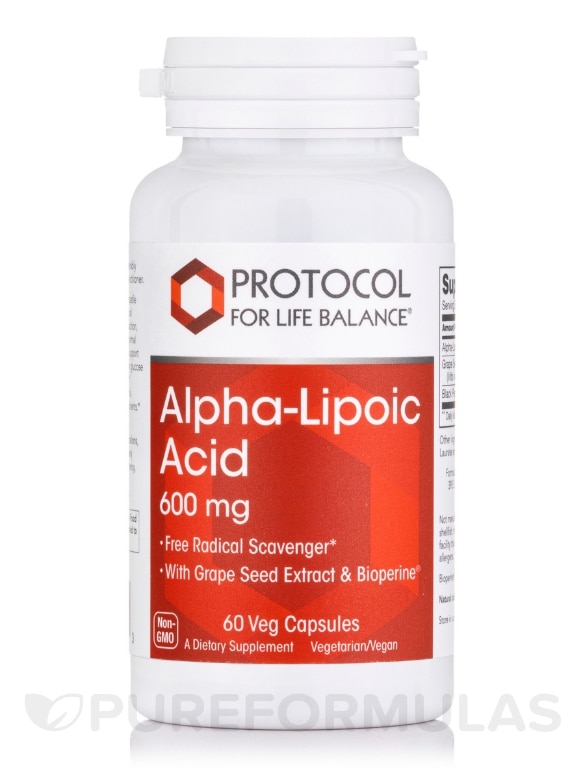 Alpha-Lipoic Acid 600 mg - 60 Veg Capsules