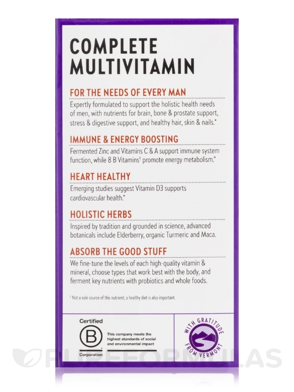 Every Man's One Daily Multivitamin - 72 Vegetarian Tablets - Alternate View 6