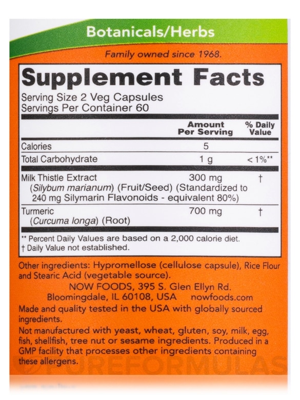 Milk Thistle Extract 150 mg - 120 Veg Capsules - Alternate View 3