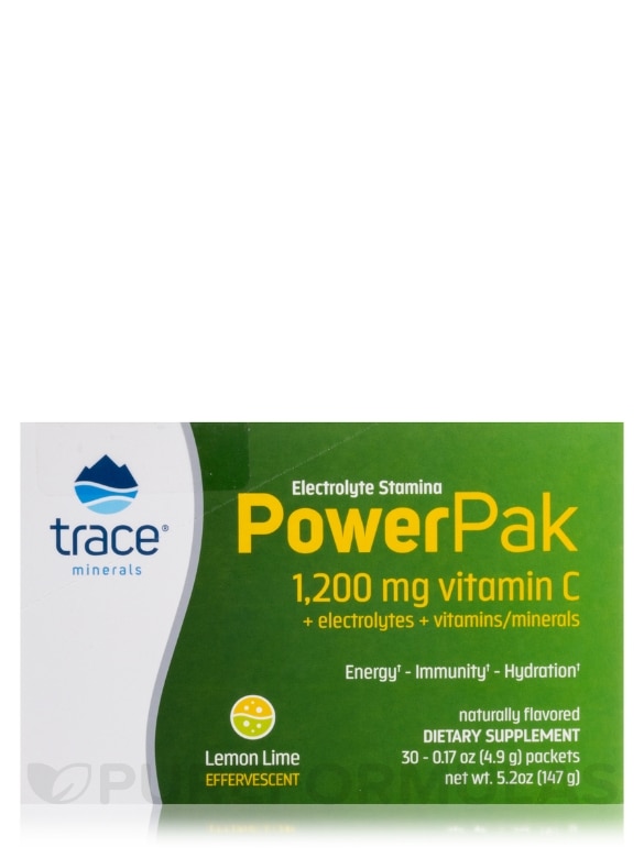 Electrolyte Stamina Power Pak, Lemon Lime Flavor - 1 Box of 30 Single-serve Packets - Alternate View 4