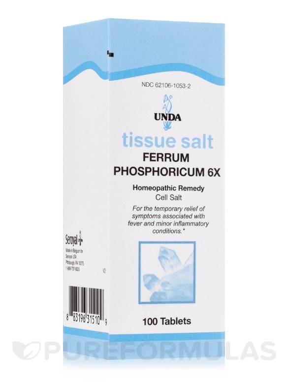 SCHUESSLER - Ferrum Phosphoricum 6X - 100 Tablets