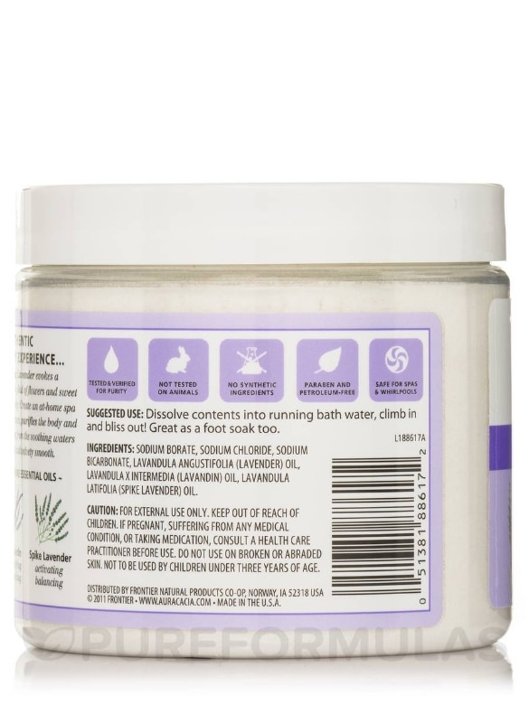 Relaxing Lavender Aromatherapy Mineral Bath Salts (Lavender Harvest) - 16 oz (454 Grams) - Alternate View 2