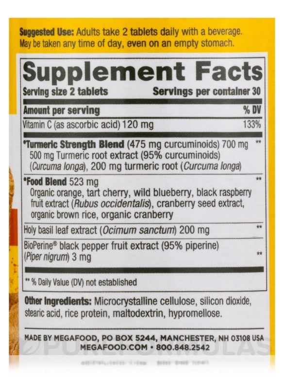 Turmeric Strength™ for Whole Body - 60 Tablets - Alternate View 4