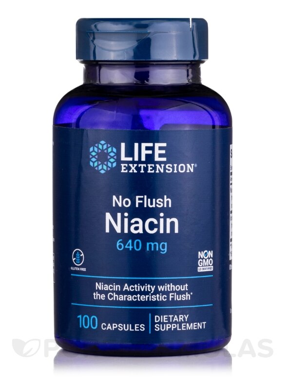 No Flush Niacin (Inositol Hexanicotinate) 640 mg - 100 Capsules