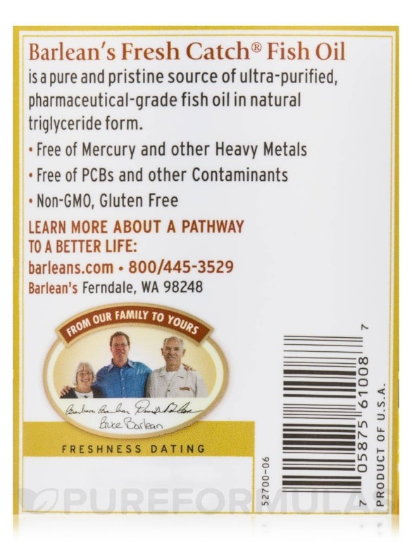 Fresh Catch® Fish Oil Omega-3 EPA/DHA Orange Flavor 1000 mg - 250 Softgels - Alternate View 4