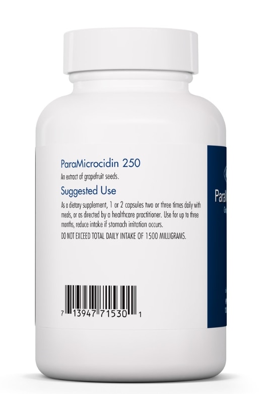ParaMicrocidin 250 Grapefruit Seed Extract - 120 Vegetarian Capsules - Alternate View 2