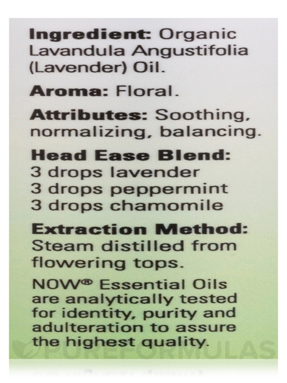 NOW® Organic Essential Oils - Lavender Oil - 1 fl. oz (30 ml) - Alternate View 4