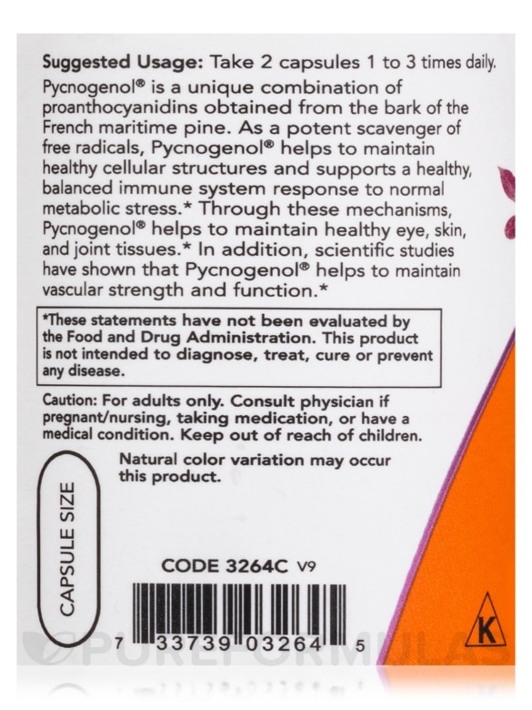 Pycnogenol® 30 mg - 60 Veg Capsules - Alternate View 4