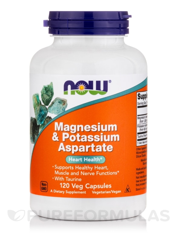Magnesium & Potassium Aspartate with Taurine - 120 Capsules