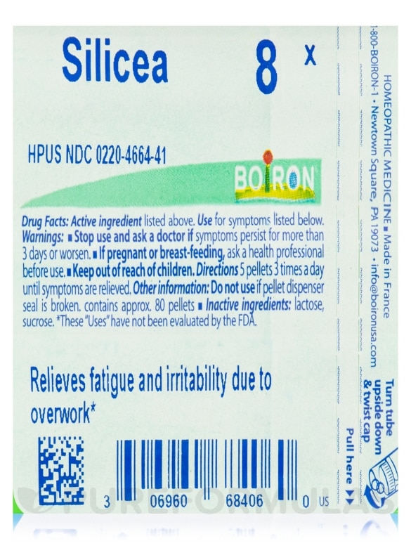 Silicea 8x - 1 Tube (approx. 80 pellets) - Alternate View 4