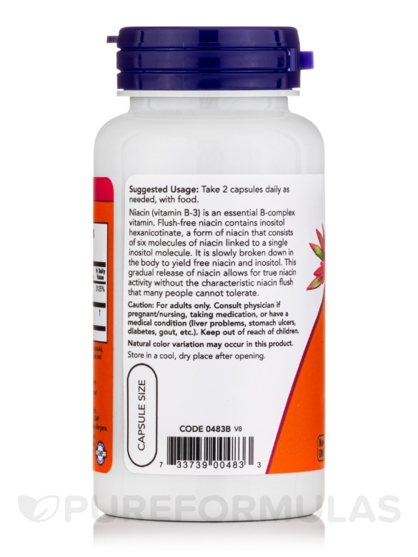 Flush-Free Niacin 250 mg - 90 Veg Capsules - Alternate View 2