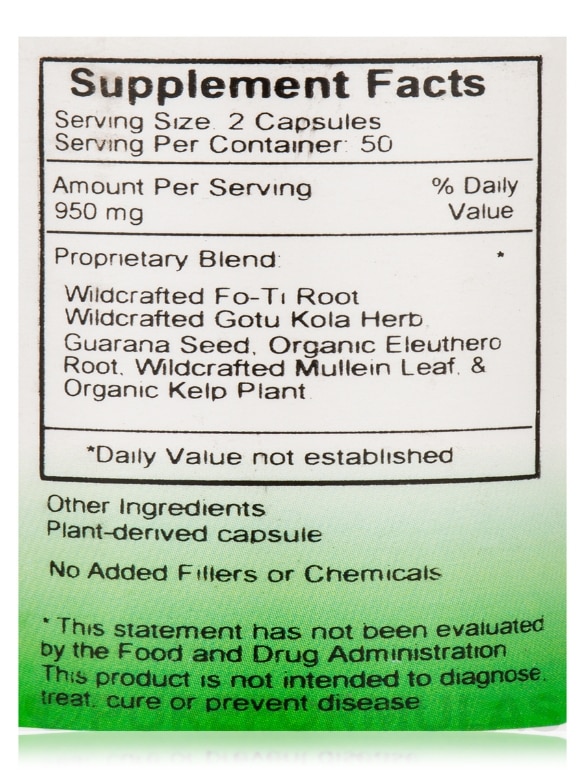 Herbal Thyroid Formula 475 mg - 100 Vegetarian Capsules - Alternate View 4