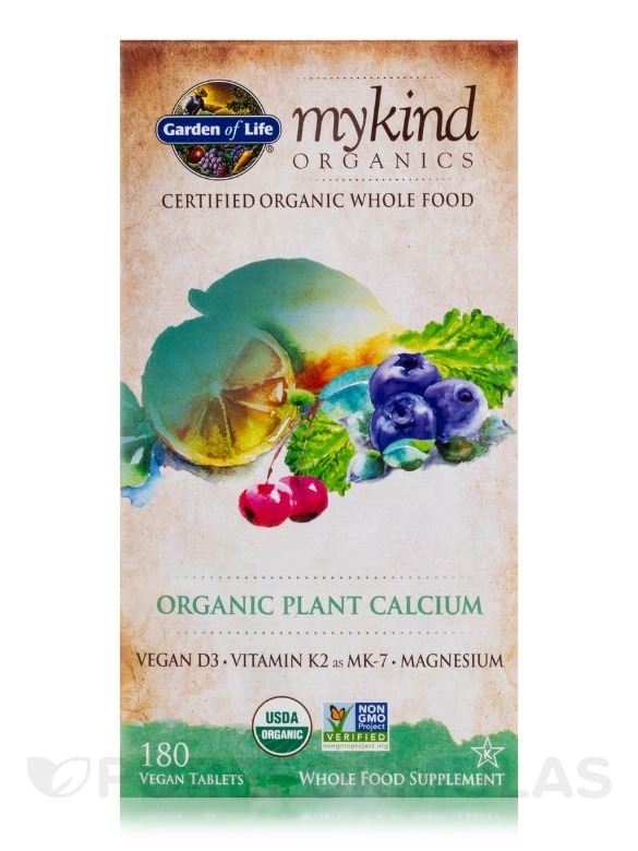 mykind Organics Organic Plant Calcium - 180 Vegan Tablets - Alternate View 3