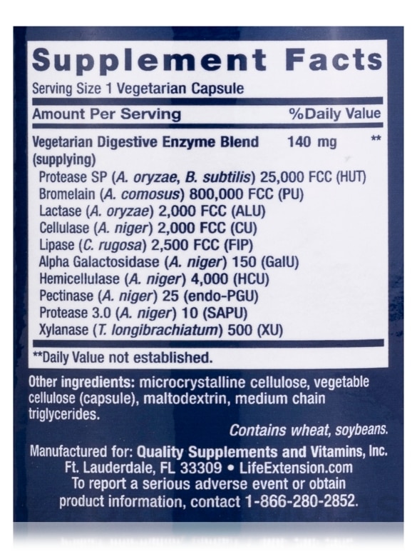 Enhanced Super Digestive Enzymes - 60 Vegetarian Capsules - Alternate View 3