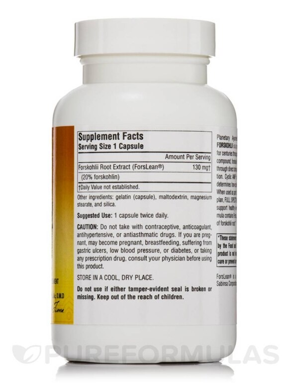Full Spectrum Forskohlii 130 mg - 120 Capsules - Alternate View 1