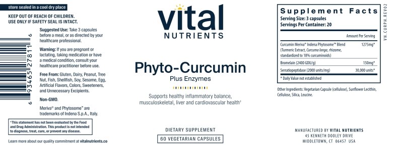 Phyto-Curcumin Plus Enzymes - 60 Vegetarian Capsules - Alternate View 4