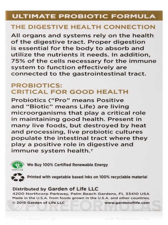 Primal Defense® ULTRA Probiotic Formula - 60 Vegetarian Capsules - Alternate View 8