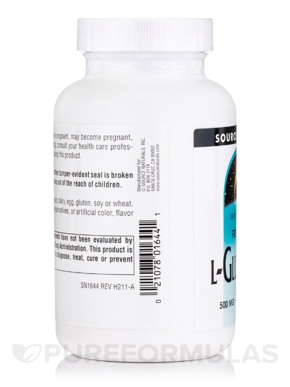 L-Glutamine 500 mg - 100 Capsules - Alternate View 3
