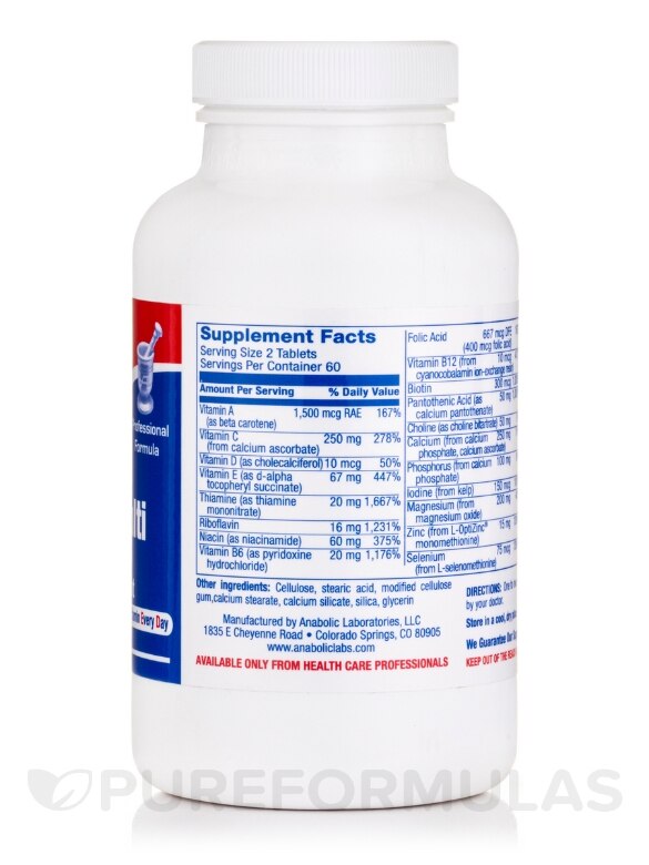 Aved®-Multi Iron Free - 120 Tablets - Alternate View 1