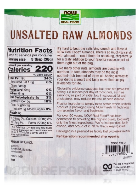 NOW Real Food® - Raw Almonds