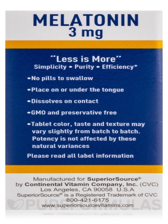 Melatonin 3 mg - 60 MicroLingual® Tablets - Alternate View 9