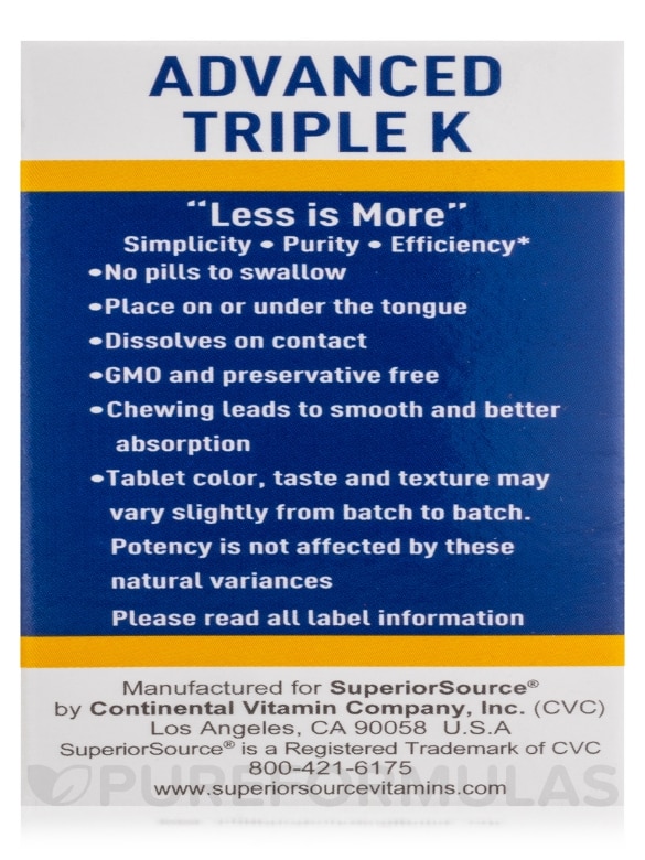 Triple K - 30 MicroLingual® Tablets - Alternate View 9