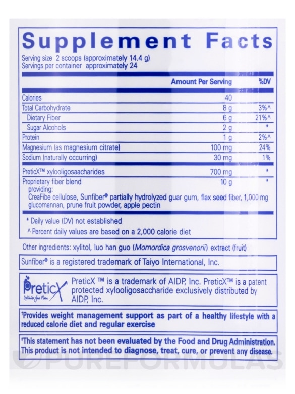 PureLean® Fiber Powder - 12.2 oz (345.6 Grams) - Alternate View 4