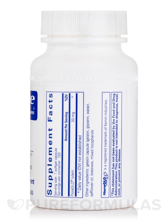 Lutein 20 mg - 120 Softgel Capsules - Alternate View 1