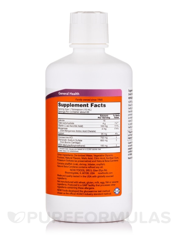 Liquid Glucosamine & Chondroitin with MSM - 32 fl. oz (946 ml) - Alternate View 1
