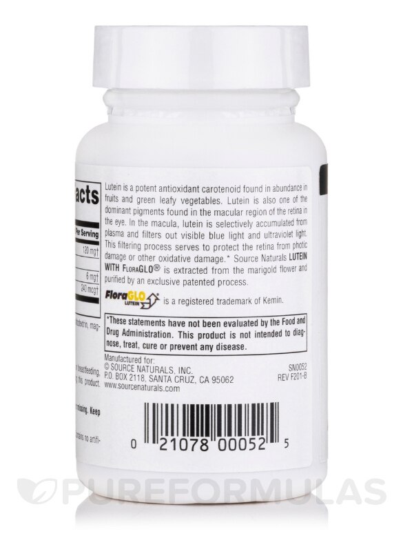 Lutein 6 mg with FloraGLO® - 90 Capsules - Alternate View 2