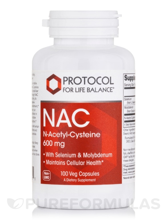 NAC (N-Acetyl Cysteine) 600 mg - 100 Veg Capsules