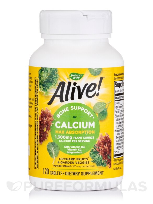 Alive!® Calcium - 120 Tablets - Alternate View 2