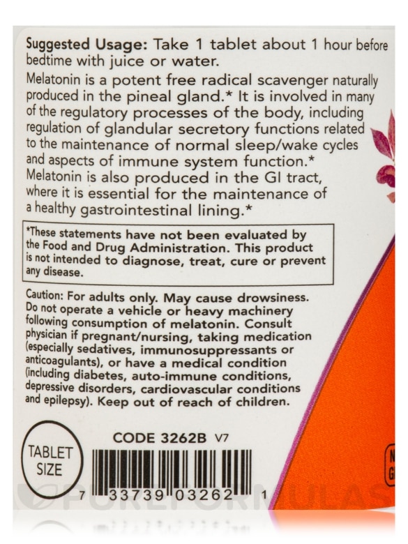 Melatonin 1 mg - 100 Tablets - Alternate View 4