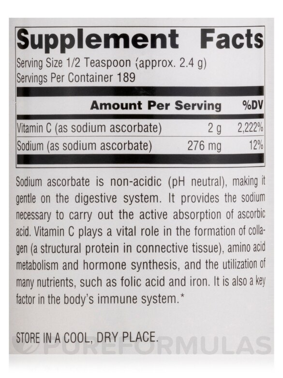 Vitamin C Powder - 16 oz (453.6 Grams) - Alternate View 4