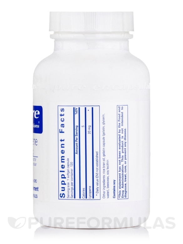 Lycopene 20 mg - 120 Softgel Capsules - Alternate View 1