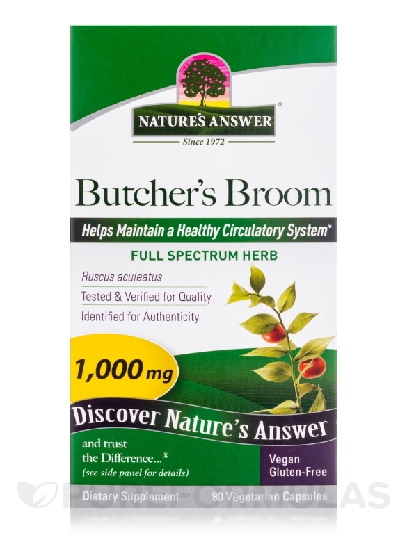 Butcher's Broom Root 1000 mg - 90 Vegetarian Capsules - Alternate View 3