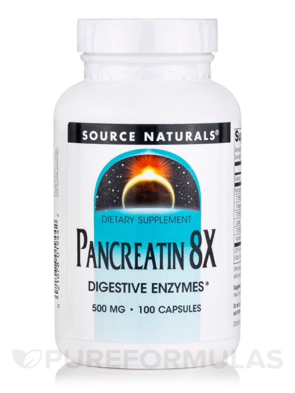 Pancreatin 8X 500 mg - 100 Capsules