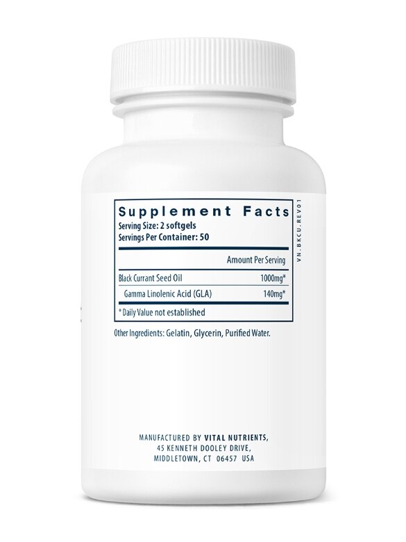 Black Currant Seed Oil 535 mg - GLA 70 mg - 100 Capsules - Alternate View 3