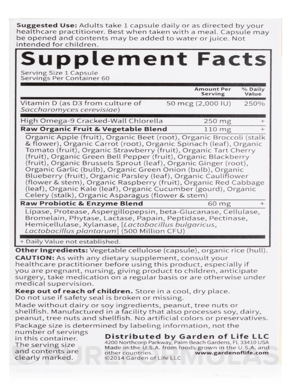 Vitamin Code® - Raw D3™ 2000 IU - 60 Vegetarian Capsules - Alternate View 7