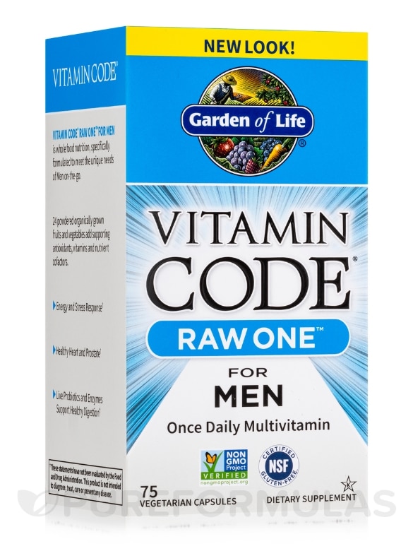 Vitamin Code® - Raw One for Men Multivitamin - 75 Vegetarian Capsules