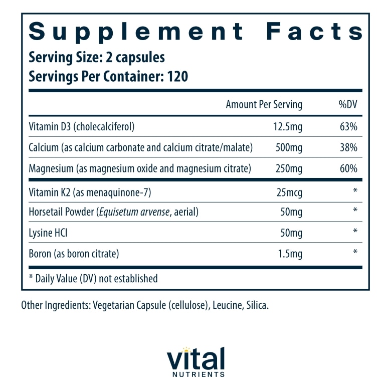 Osteo-Nutrients II with Vitamin K2-7 - 240 Vegetarian Capsules - Alternate View 5