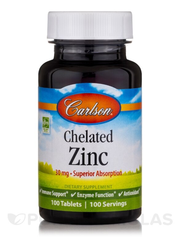 Chelated Zinc 30 mg - 100 Tablets