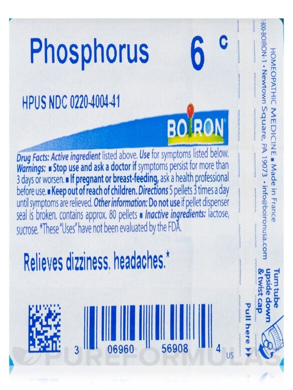 Phosphorus 6c - 1 Tube (approx. 80 pellets) - Alternate View 4