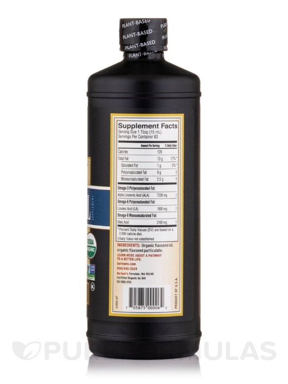 Lignan Flax Oil - 32 fl. oz (946 ml) - Alternate View 1