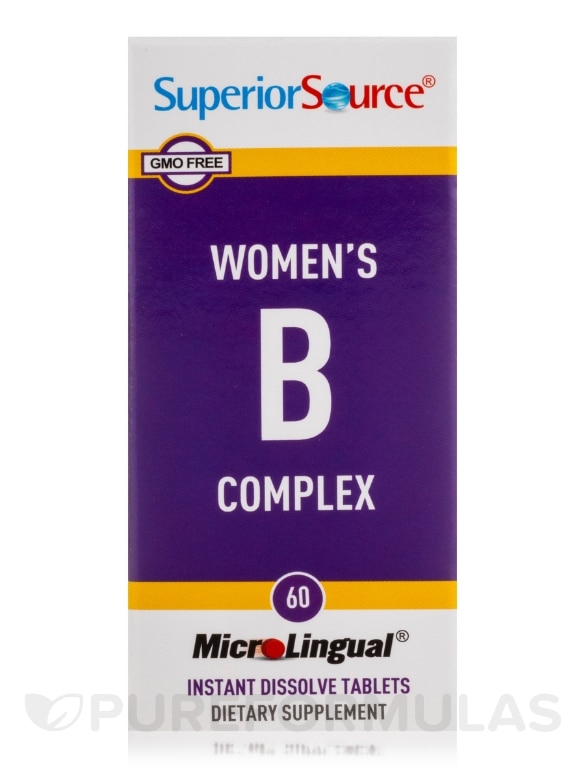Women's B Complex B12 & Folic Acid - 60 MicroLingual® Tablets - Alternate View 3