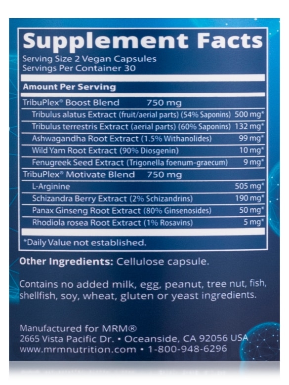 TribuPlex 750 - 60 Vegan Capsules - Alternate View 4
