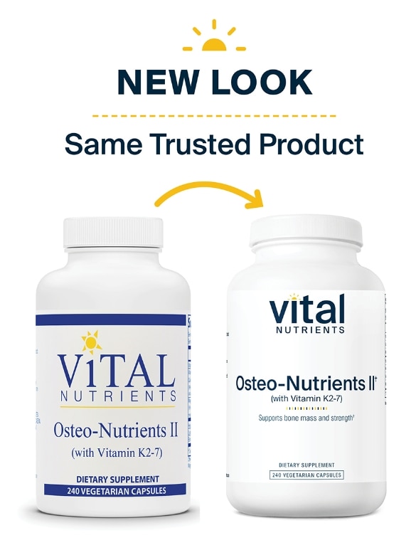 Osteo-Nutrients II with Vitamin K2-7 - 240 Vegetarian Capsules - Alternate View 1